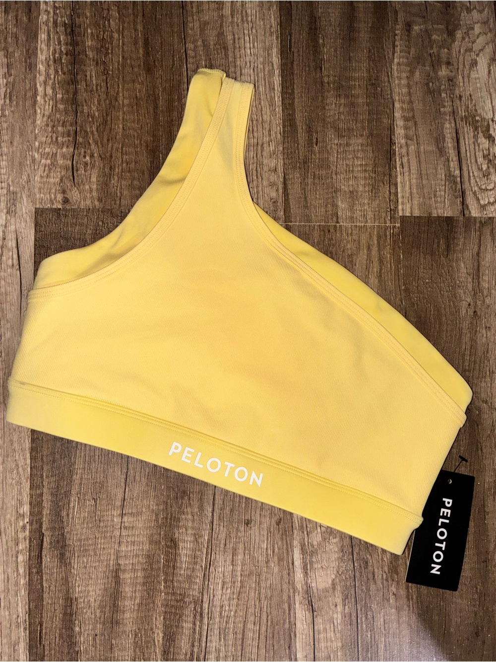 Peloton Women's Yellow One-Shoulder Sports Bra